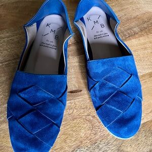 KMB Women’s Dark Blue Suede Loafers